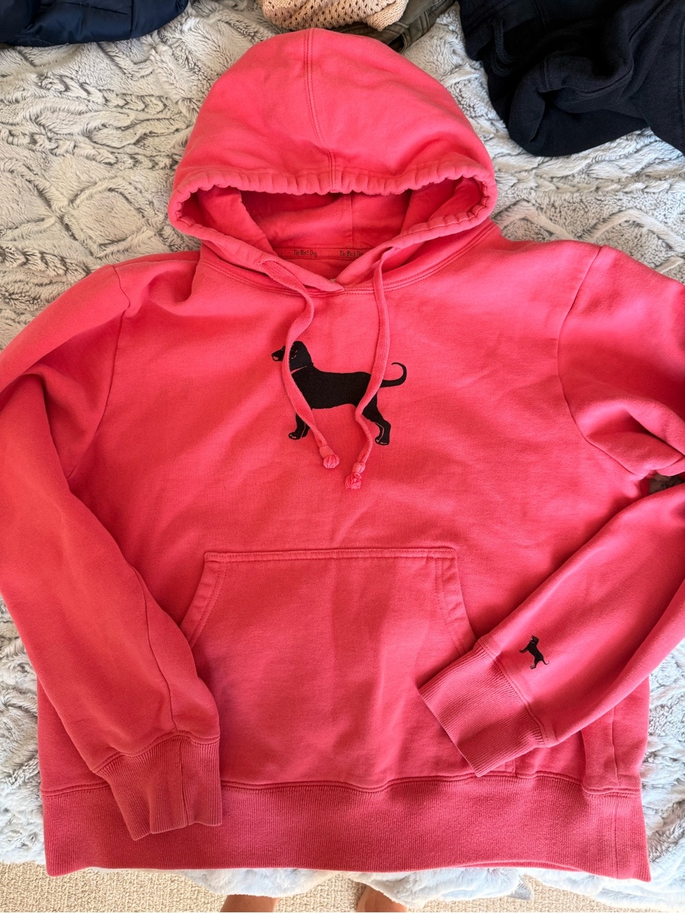 The Black Dog Pink Pullover Hoodie with Black Dog Logo
